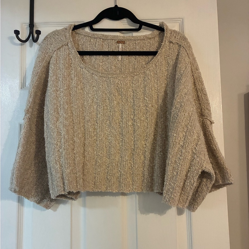 Free People Textured Tan Sweater